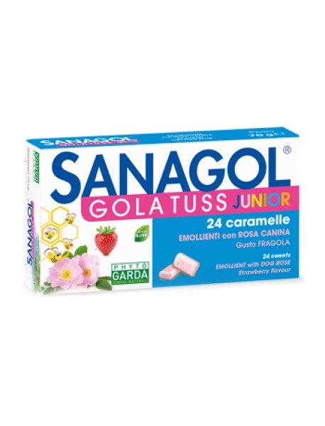 SANAGOL GOLA TUSS JUNIOR GUSTO FRAGOLA 24 CARAMELLE