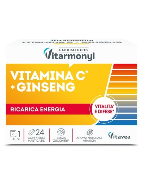 VITAMINA C+GINSENG 24CPR