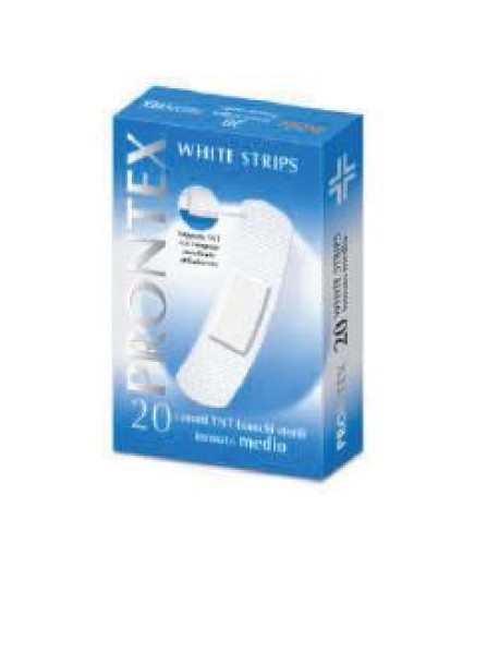 SAFETY PRONTEX CEROTTI WHITE STRIPS FORMATO MEDIO 20 CEROTTI