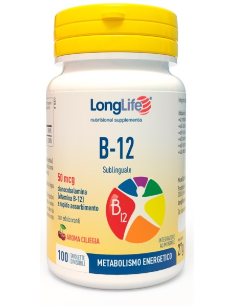 LONGLIFE B12 50MCG SUBLINGUALE 100 COMPRESSE