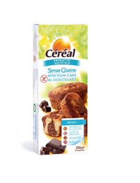 CEREAL MINI PLUMCAKE CON GOCCE DI CIOCCOLATO SENZA GLUTINE 200G