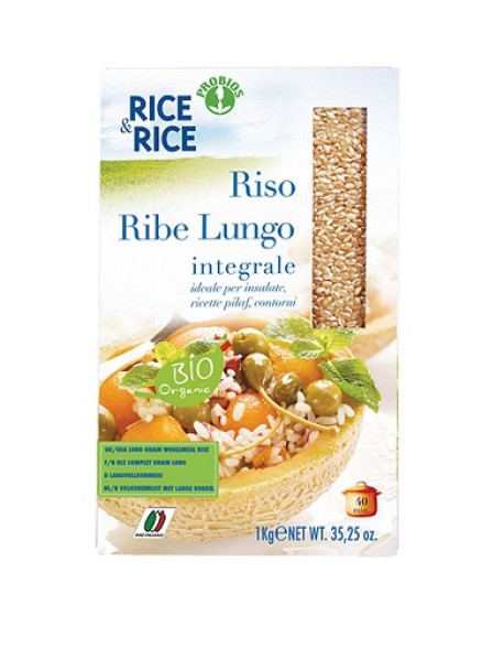 RICE&RICE RISO LUNGO RIBE INTEGRALE 1KG
