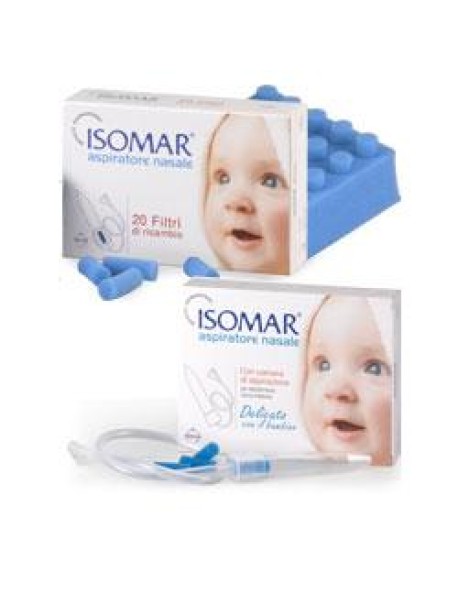 ISOMAR ASPIRATORE NASALE SET CON 3 FILTRI DI RICAMBIO