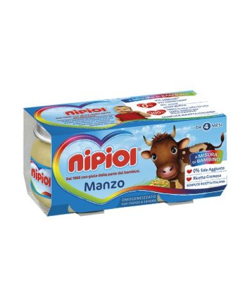 NIPIOL OMOGENEIZZATO MANZO 2x80G