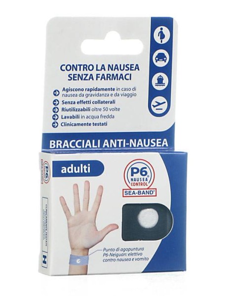 P6 NAUSEA CONTROL SEA-BAND BRACCIALE ANTI-NAUSEA PER ADULTI