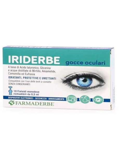 FARMADERBE IRIDERBE GOCCE OCULARI 10 FLACONCINI MONODOSE DA 0,33ML