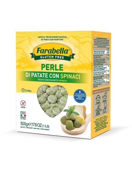 FARABELLA PERLE DI PATATE CON SPINACI SENZA GLUTINE 500G