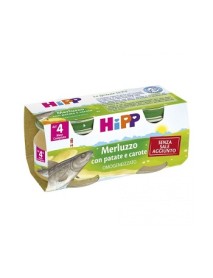 HIPP BIO OMOGENEIZZATO MERLUZZO CON PATATE E CAROTE 2X80G