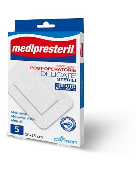 MEDIPRESTERIL MEDICAZIONE POST-OPERATORIA DELICATA 7,5X5,5CM 5 MEDICAZIONI