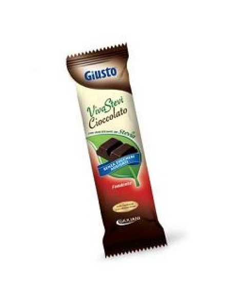 GIUSTO SENZA ZUCCHERO CIOCCOLATO CON STEVIA FONDENTE BARRETTA 35G