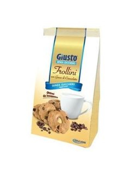 GIUSTO SENZA ZUCCHERO FROLLINI CON GOCCE DI CIOCCOLATO 350G