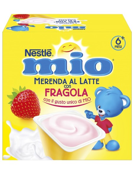 NESTLE' MERENDA AL LATTE GUSTO FRAGOLA 4 VASETTI DA 100G