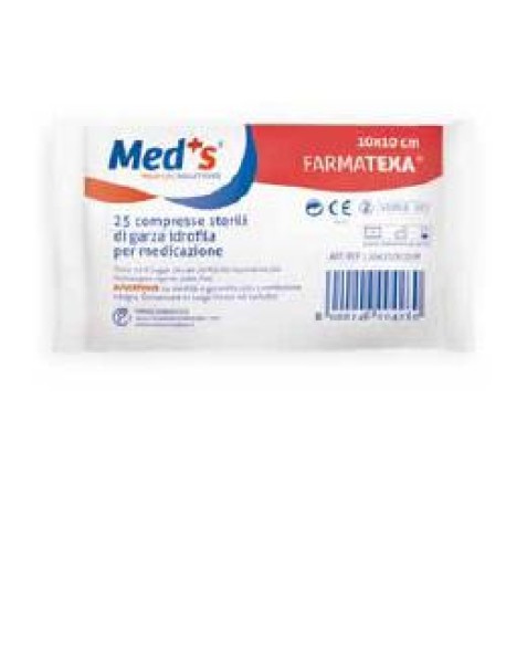 MEDS FARMATEXA COMPRESSE DI GARZA 12/8 10X10CM 25 PEZZI