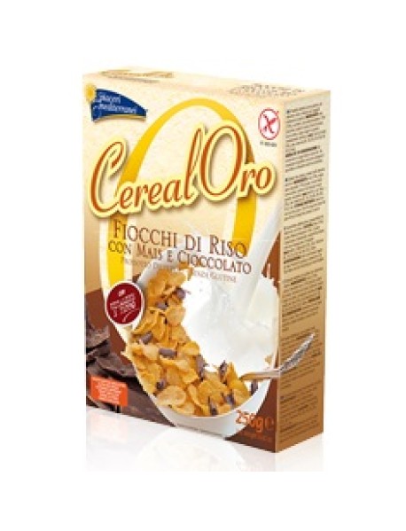 PIACERI MEDITERRANEI CEREALORO FIOCCHI DI RISO CON MAIS E CIOCCOLATO 250G