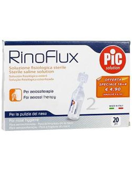 PIC RINOFLUX SOLUZIONE FISIOLOGICA 20 FLACONCINI DA 2ML