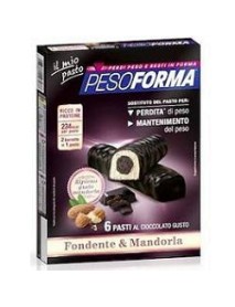 PESOFORMA FONDENTE E CUORE DI MANDORLA 12 BARRETTE