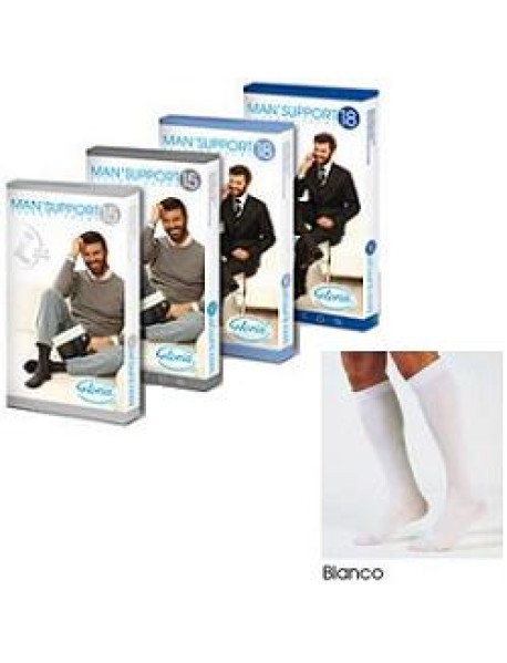 GLORIA MED MAN SUPPORT 15 COTONE GAMBALETTO COLORE BIANCO TAGLIA 2 1 PAIO