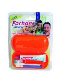 FORHANS SPAZZOLINO TASCABILE + DENTIFRICIO