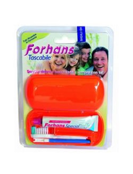 FORHANS SPAZZOLINO TASCABILE + DENTIFRICIO