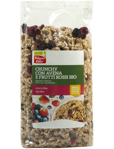 LA FINESTRA SUL CIELO CRUNCHY CON AVENA E FRUTTI ROSSI BIO 375G