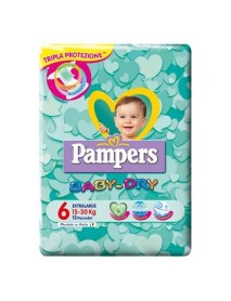 PAMPERS BABY-DRY EXTRALARGE TAGLIA 6 (15-30KG) 15PZ 