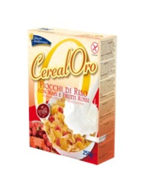 PIACERI MEDITERRANEI CEREAL ORO FIOCCHI DI RISO CON MAIS E FRUTTI ROSSI 250G