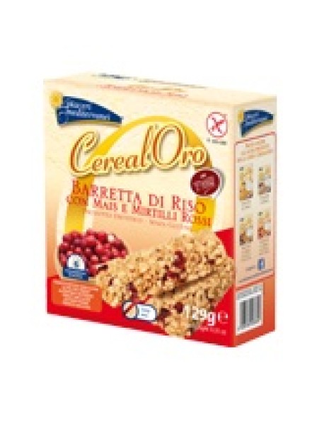 PIACERI MEDITERRANEI CEREAL ORO BARRETTA DI RISO CON MAIS E FRUTTI ROSSI 129G