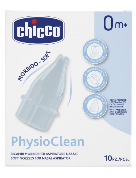 CHICCO RICAMBI PER ASPIRATORE NASALE PHYSIOCLEAN 10 PEZZI 49820