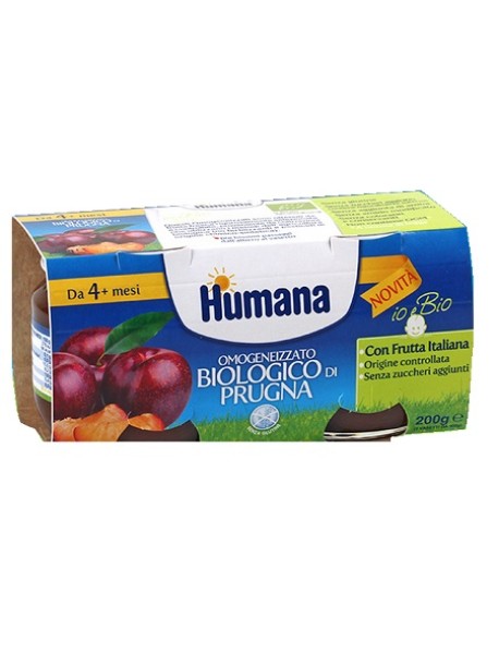 HUMANA OMOGENEIZZATO PRUGNA BIO 2X100G