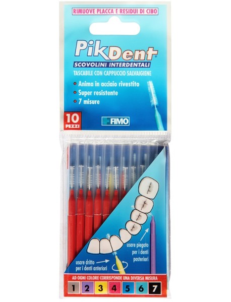 PIKDENT STUZZICOLINO 4 ROSSO 10PZ