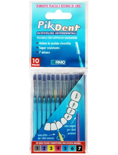 PIKDENT STUZZICOLINO 5 AZZURRO 10PZ