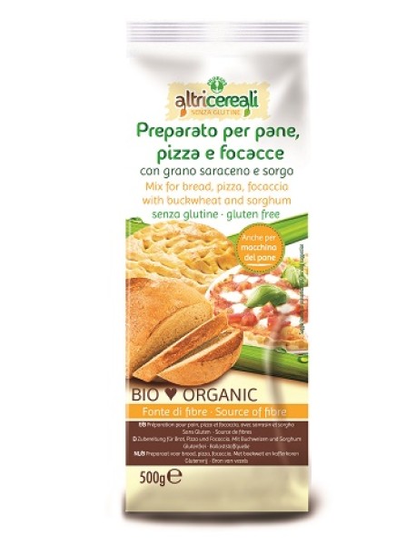 PROBIOS PREPARATO PER PANE PIZZA E FOCACCE CON GRANO SARACENO E SORGO SENZA GLUTINE 500G