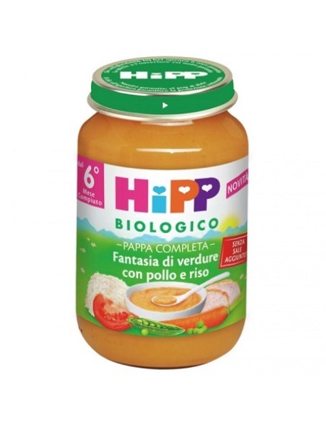 HIPP BIO FANTASIA DI VERDURE CON POLLO E RISO 190G