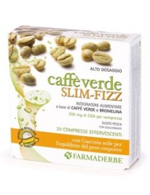 FARMADERBE CAFFE' VERDE SLIM FIZZ 20 COMPRESSE EFFERVESCENTI 