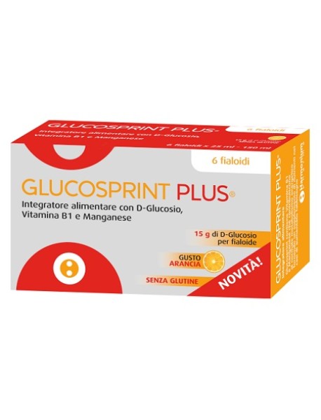 GLUCOSPRINT PLUS ARANCIA 6 FLACONCINI