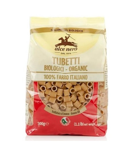 ALCE NERO TUBETTI 100% SFARINATO FARRO 500G