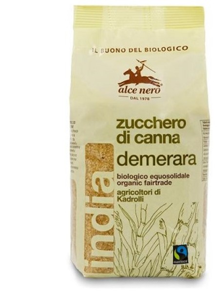 ALCE NERO ZUCCHERO DI CANNA DEMERARA BIO INDIA 500G