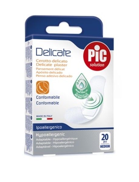 PIC CEROTTO DELICATE ANTIBATTERICO 19X72MM 20 CEROTTI