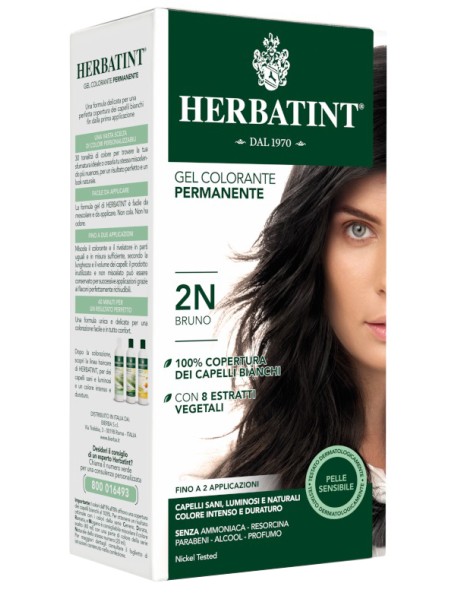 HERBATINT GEL COLORANTE PERMANENTE TINTURA PER CAPELLI 2N BRUNO 135ML