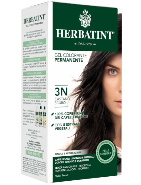 HERBATINT GEL COLORANTE PERMANENTE TINTURA PER CAPELLI 3N CASTANO SCURO 135ML