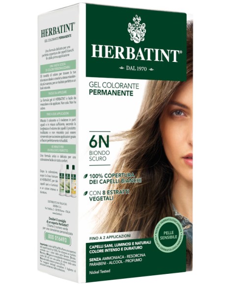 HERBATINT GEL COLORANTE PERMANENTE TINTURA PER CAPELLI 6N BIONDO SCURO 135ML