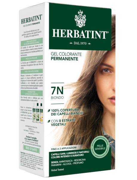 HERBATINT GEL COLORANTE PERMANENTE TINTURA PER CAPELLI 7N BIONDO 135ML