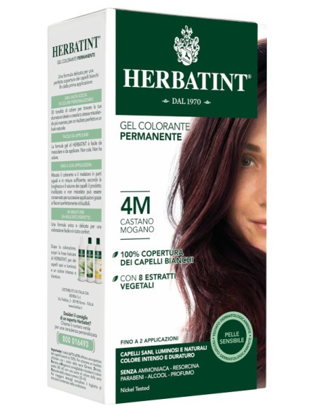 HERBATINT GEL COLORANTE PERMANENTE TINTURA PER CAPELLI 4M CASTANO MOGANO 135ML