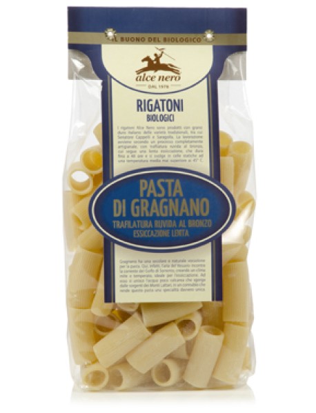 ALCE NERO RIGATONI DI GRAGNANO SEMOLA GRANO BIO 500G