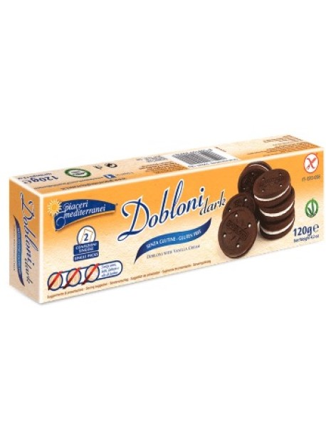 PIACERI MEDITERRANEI DOBLONI DARK BISCOTTI SENZA GLUTINE 120G