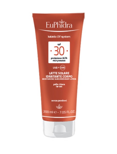 EUPHIDRA KALEIDO UV SYSTEM LATTE SOLARE CORPO SPF30 200ML