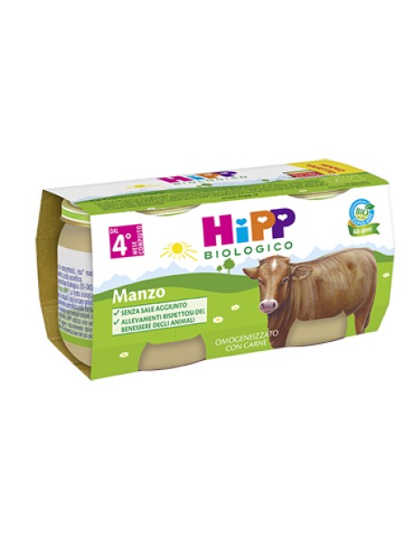 HIPP BIO OMOGENEIZZATO MANZO 2X80G