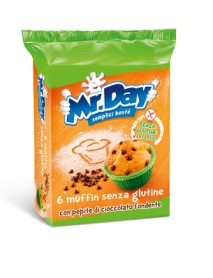 MR.DAY MUFFIN CON PEPITE DI CIOCCOLATO FONDENTE SENZA GLUTINE 6 PEZZI