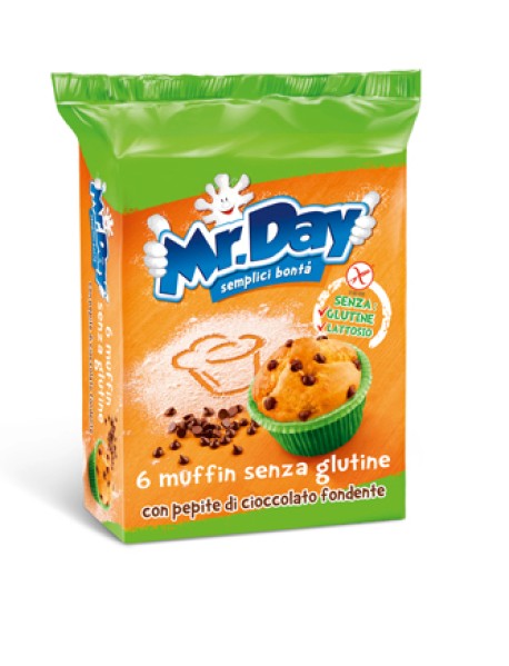 MR.DAY MUFFIN CON PEPITE DI CIOCCOLATO FONDENTE SENZA GLUTINE 6 PEZZI