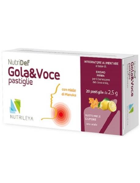 NUTRIDEF GOLA&VOCE MIELE E LIMONE 20 PASTIGLIE